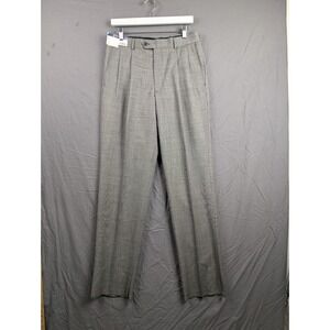 Stafford Signature Mens 32 Short Pleated Dress‎ Pants Gray 100% WooL